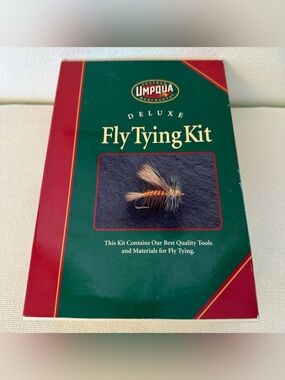 Umpqua Deluxe Fly Tying Kit Fishing Fly Making Set Tools Materials Tiemco Hooks